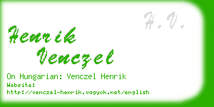 henrik venczel business card